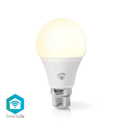 Nedis Wifilw12WTB22 SmartLife LED LED-Glühbirne Wi-Fi B22 800 LM 9 W warm weiß 2700 K Energieklasse: A+ Android Trade; iOS A60