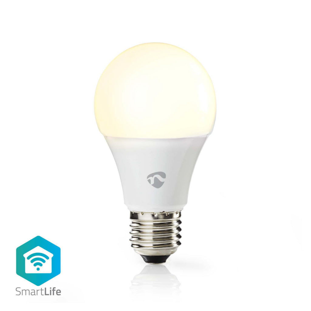 Nedis Wifilw12WTE27 SmartLife LED LED-Glühbirne Wi-Fi E27 800 LM 9 W warm weiß 2700 K Energy Class: A+ Android Trade; IOS -Durchmesser: 60 mm A60