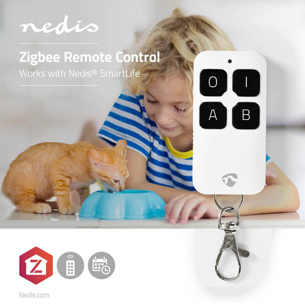 Nedis ZBRC10WT Fernbedienung Zigbee 4 Tasten einschließlich Batterieweiß