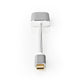Nedis CCTB64680AAL02 USB-Adapter USB 3.2 Gen 1 USB Typ-C-Handel; Männlicher HDMI -Handel; Stecker 0,20 m abgerundete Strick -Nylon -Silber -Deckungsscheibenbox