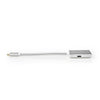 Nedis CCTB64680AAL02 USB-Adapter USB 3.2 Gen 1 USB Typ-C-Handel; Männlicher HDMI -Handel; Stecker 0,20 m abgerundete Strick -Nylon -Silber -Deckungsscheibenbox