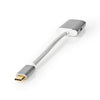 Nedis CCTB64680AAL02 USB-Adapter USB 3.2 Gen 1 USB Typ-C-Handel; Männlicher HDMI -Handel; Stecker 0,20 m abgerundete Strick -Nylon -Silber -Deckungsscheibenbox