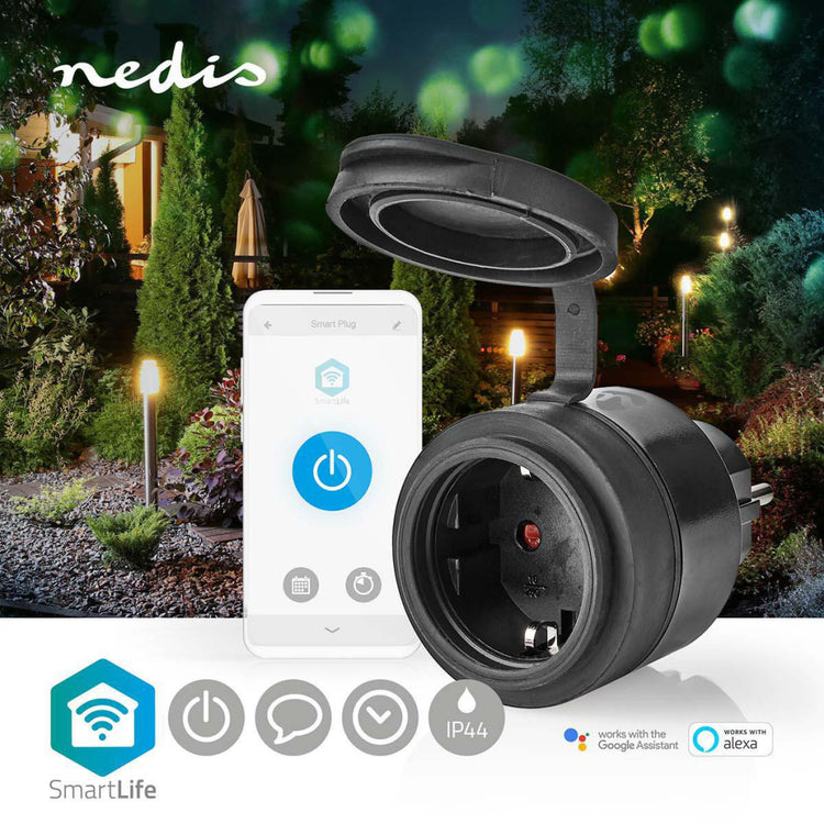 Nedis Wifipo110fbk SmartLife Plug WiFi IP44 3680W Schwarz