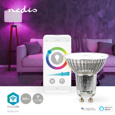 Nedis Wifilrc10gu10 SmartLife Multicolor-Lampe Wi-Fi GU10 345 LM 4,9 W RGB warm bis kühle weiße Androidhandel; iOS par16