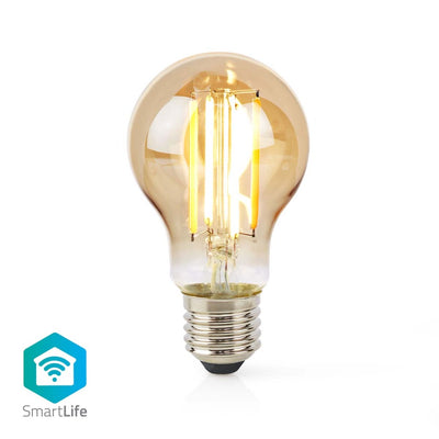 Nedis Wifilrf10a60 SmartLife LED-LED-Filamentlampe Wi-Fi E27 806 LM 7 W warmes weißes Glas Android iOS Peer