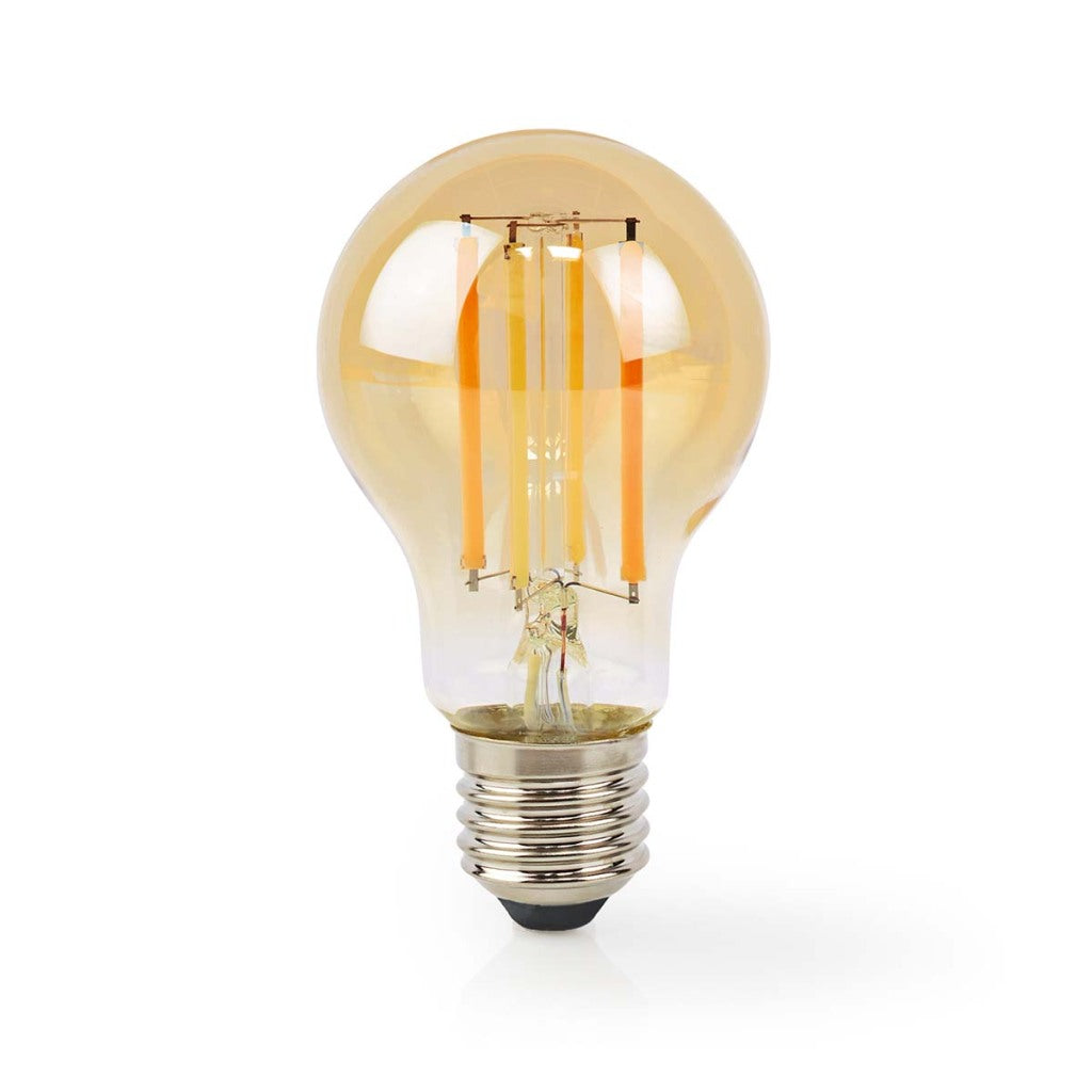 Nedis Wifilrf10a60 SmartLife LED-LED-Filamentlampe Wi-Fi E27 806 LM 7 W warmes weißes Glas Android iOS Peer