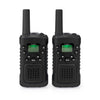 Nedis WLTK0610BK Walkie Talkie Set 2 Handys bis zu 6 Frequenzkanäle: 8 Vox bis 3 Stunden Kopfhörerausgabe 2 Headsets Schwarz