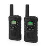 Nedis WLTK0610BK Walkie Talkie Set 2 Handys bis zu 6 Frequenzkanäle: 8 Vox bis 3 Stunden Kopfhörerausgabe 2 Headsets Schwarz