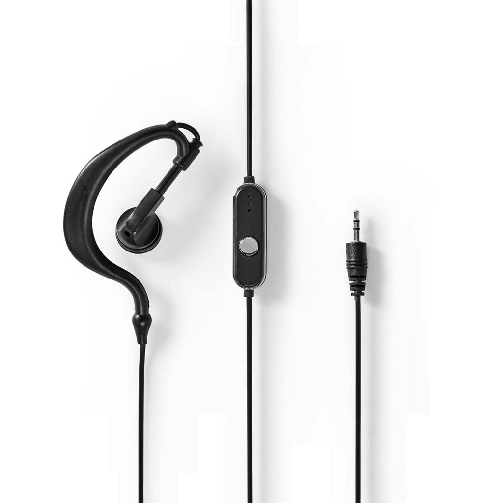 Nedis WLTK0610BK Walkie Talkie Set 2 Handys bis zu 6 Frequenzkanäle: 8 Vox bis 3 Stunden Kopfhörerausgabe 2 Headsets Schwarz