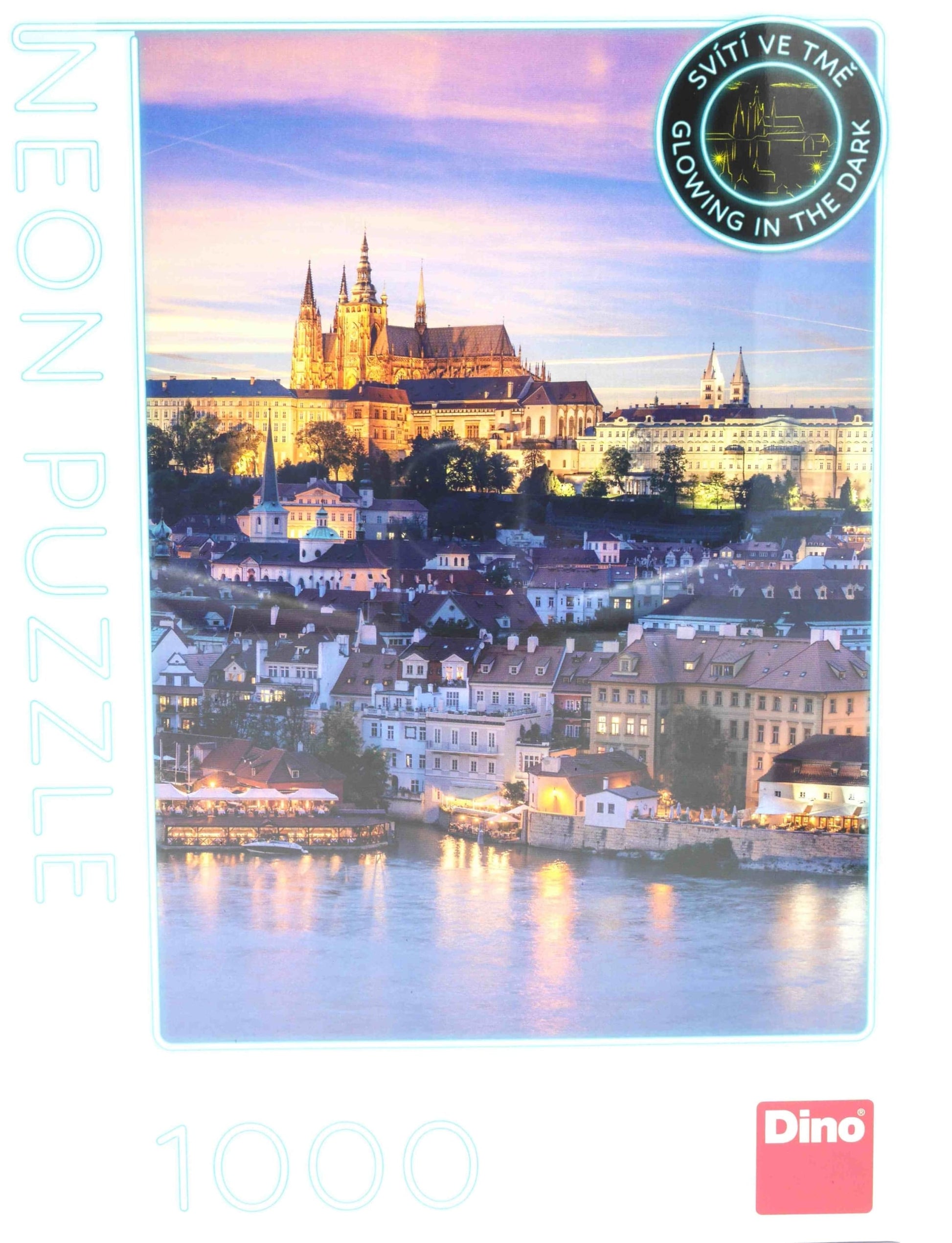 Dinotoys Dino -Puzzle - Glühen in der dunklen Schloss Prag - 1000 Stücke