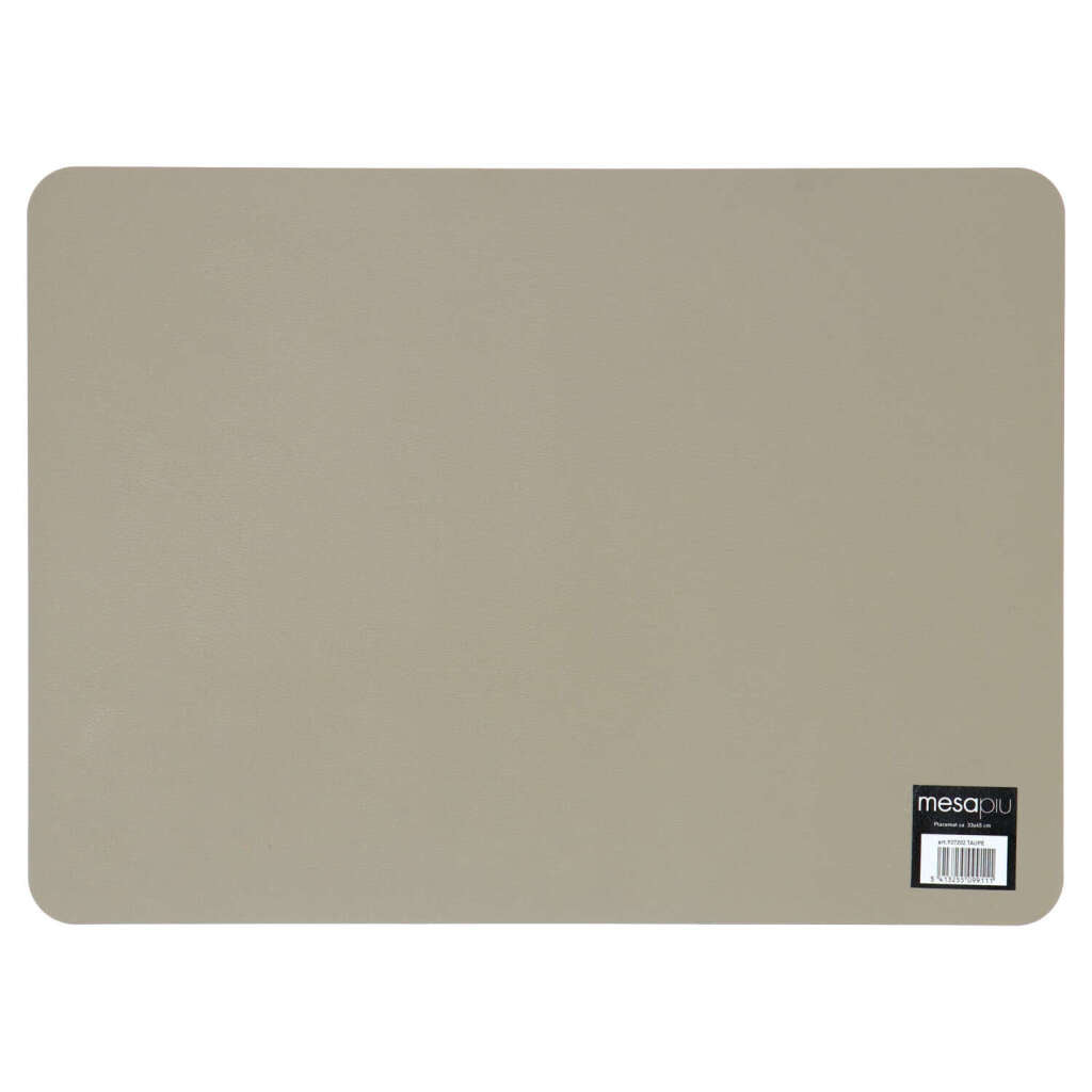 Mesapiu mesapiu placemat leder direktes taupe 45x33 cm
