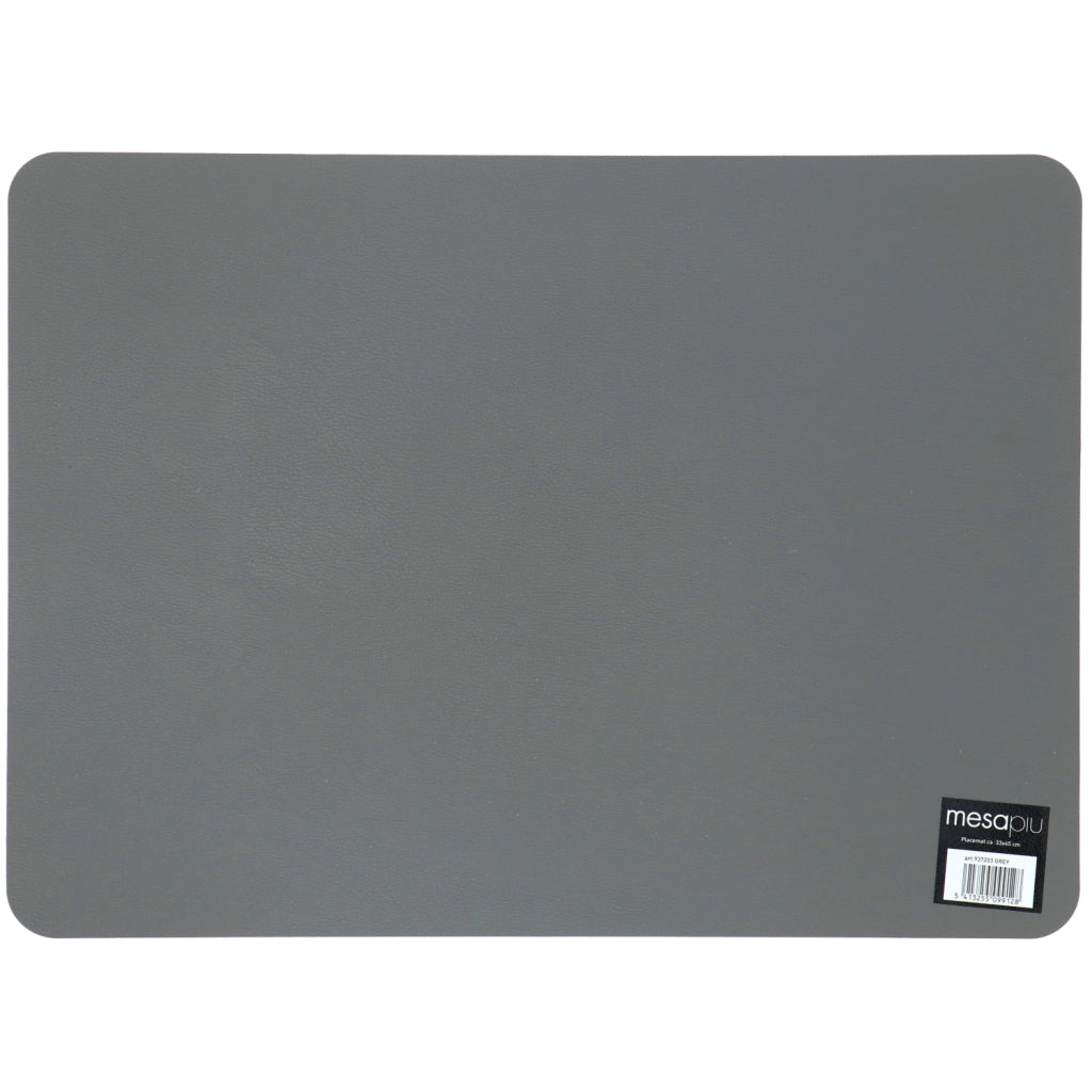 Mesapiu mesapiu placemat leder aussehen grau 45x33 cm