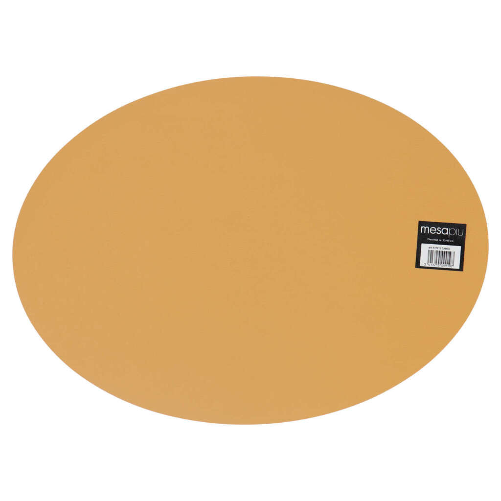 Mesapiu mesapiu placemat Leder Look Kamel Oval 45x33 cm