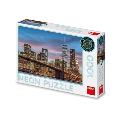 Dinotoys Dino -Puzzle - Glühen im dunklen Manhattan New York - 1000 Stücke