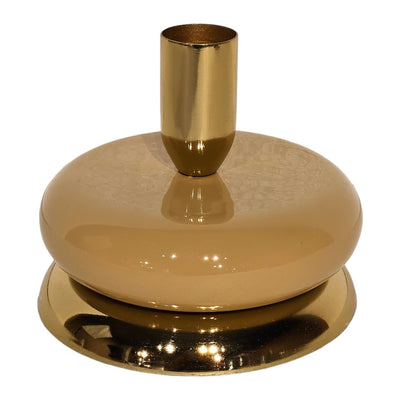 Mansion Atmosphäre Kerzenständer goldbeige Emaille 10x10x8,5cm