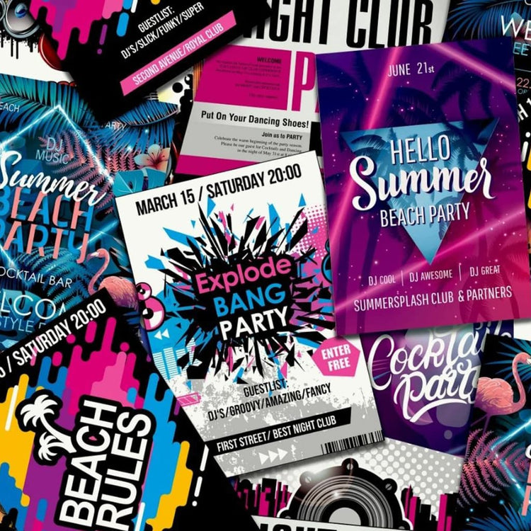 Nordwand Noordwand Tapete Good Vibe Club Plakate lila und rosa