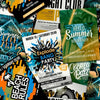 Noordwand Noordwand Wallpaper Good Vibe Club Poster Groen en oranje