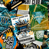 Noordwand Noordwand Wallpaper Good Vibe Club Poster Groen en oranje - afbeelding 2