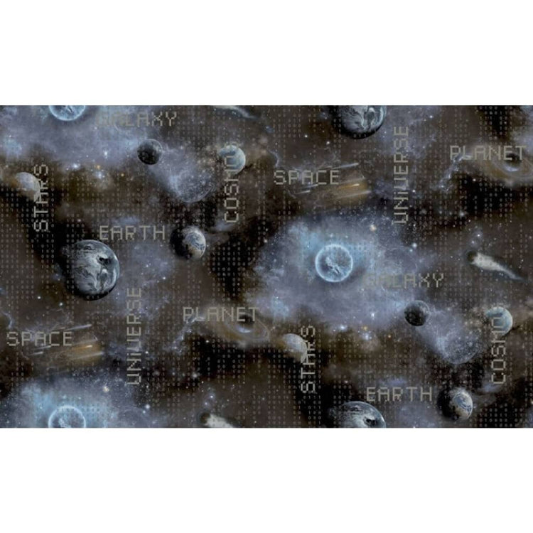 Noordwand Noordwand Tapete gute Vibe Galaxy Planeten und Text blau und schwarz