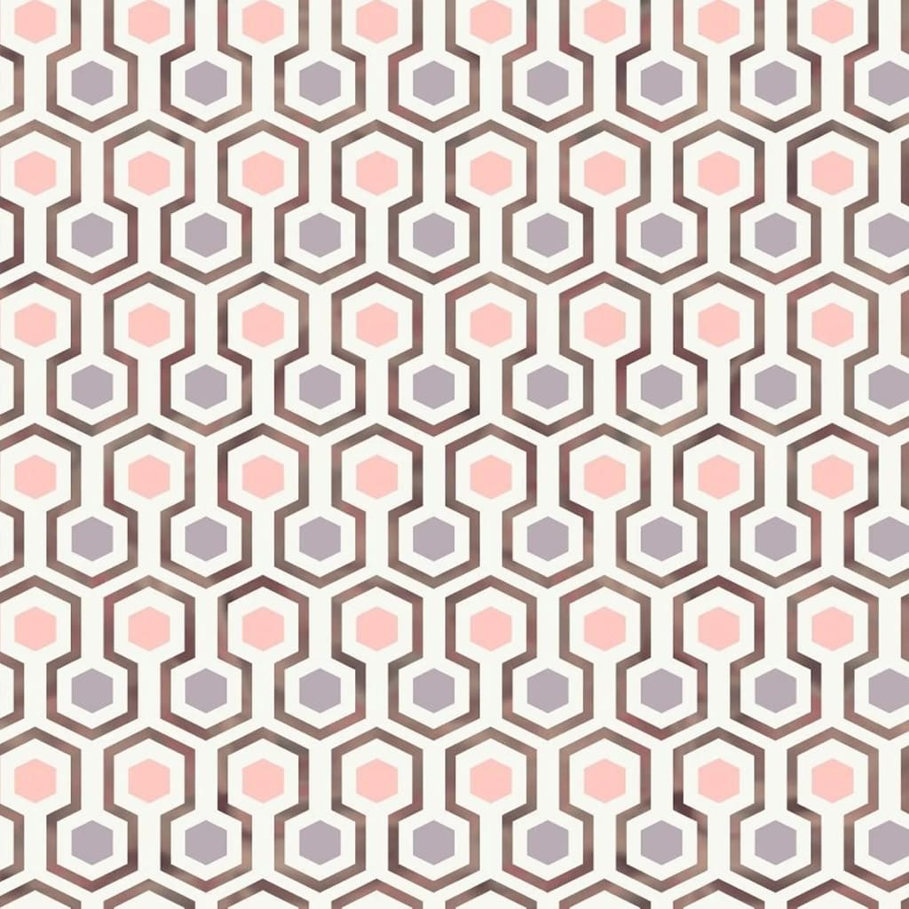 Nordwand Noordwand Tapete Gute Stimmung Hexagon Muster rosa und lila