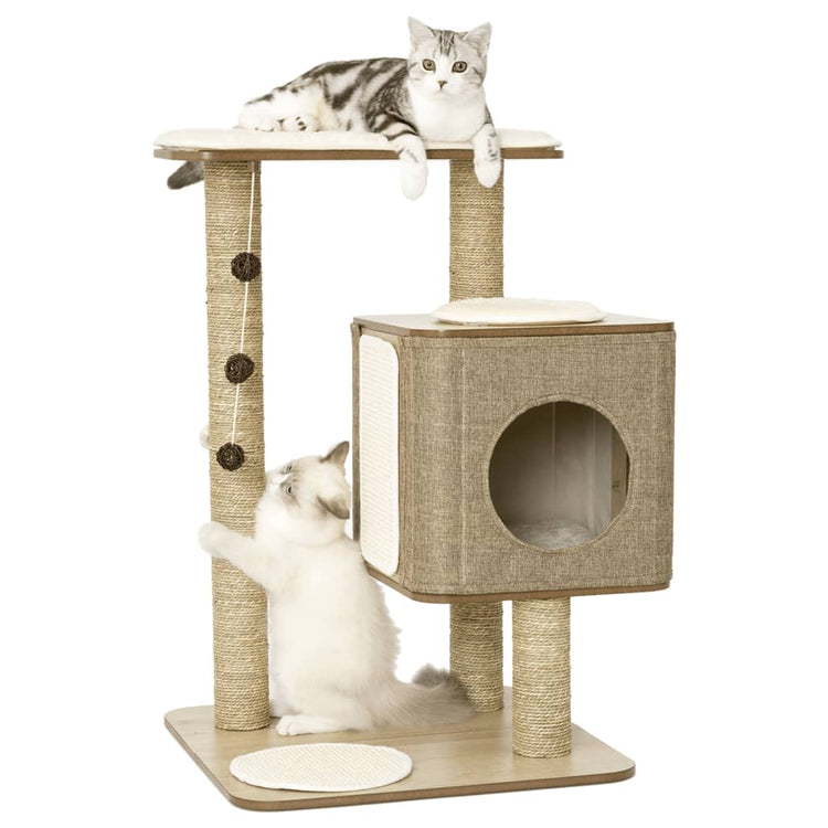 Jack und Vanille Jack und Vanillekatze Möbel Molly 56x56x86 cm Brown