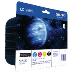 Tintenpatrone Brother LC1280XL Schwarz + 3 Farben