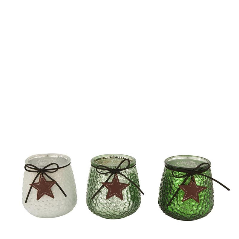 Dijk Natural Collections Teelichthalter Glas ø9,5x10cm grün