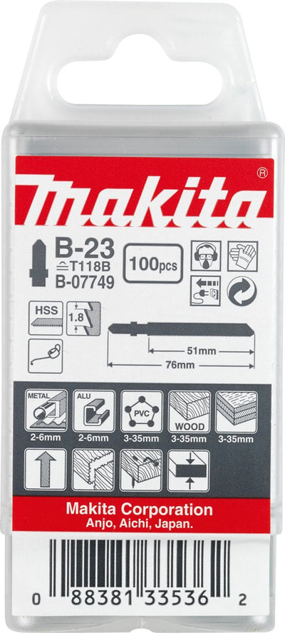 Makita Zubehör Stichsägeblatt B23 - T118B | 100 Stück - b-07749