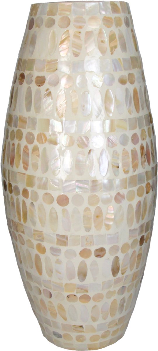 HD Collection Vase Capiz Elfenbein 20x20x45cm