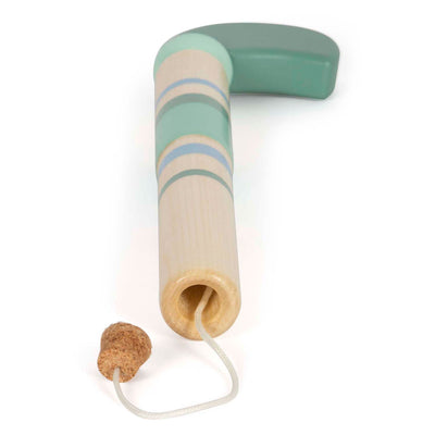 Kleine Fußhölzerpistole mit Korken