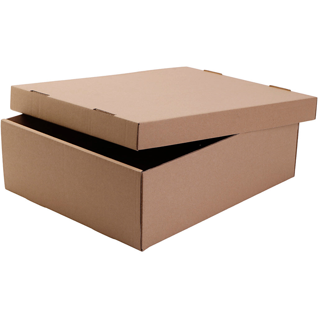 Creativ Company School Box Karton mit Deckel Brown
