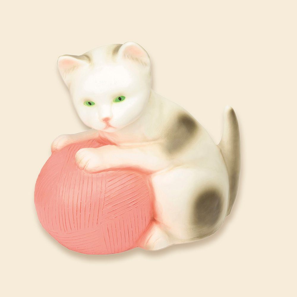 Egmont Lampenkatze mit Wollknäuel. Rosa.