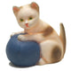 Egmont Lampe Katze mit Wollknäuel blau 24x23
