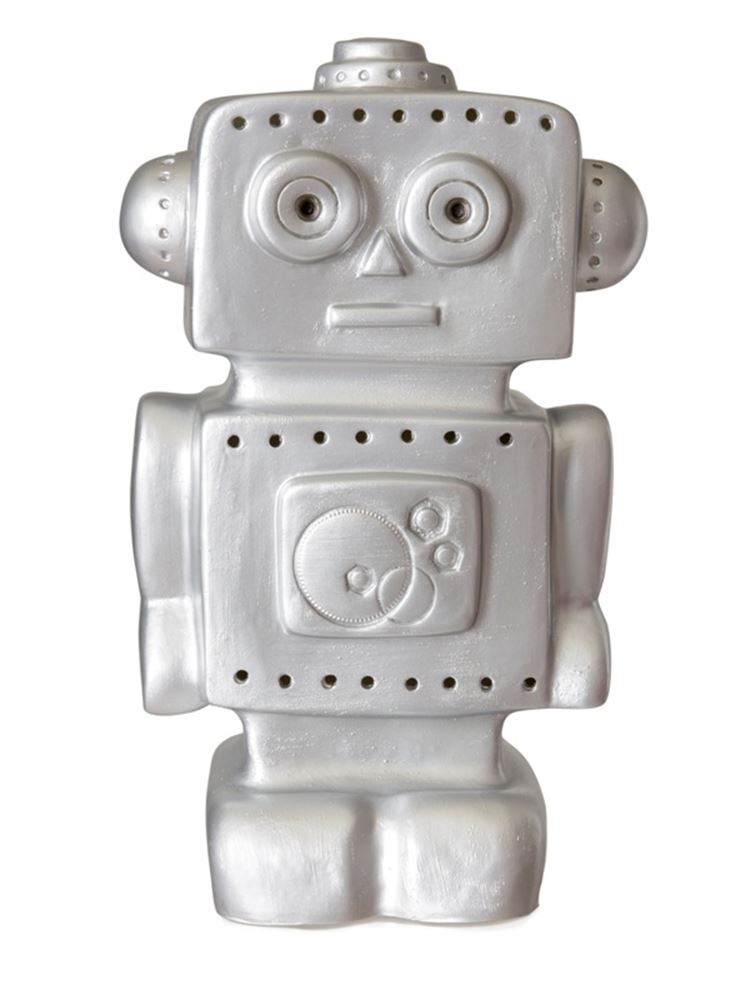 Egmont Lampe Roboter Silber. 33x18x10