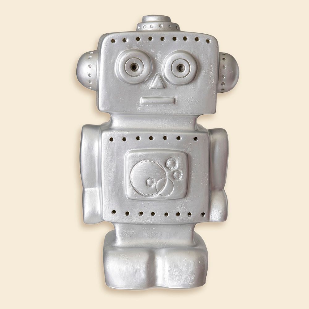 Egmont Lampe Roboter Silber. 33x18x10