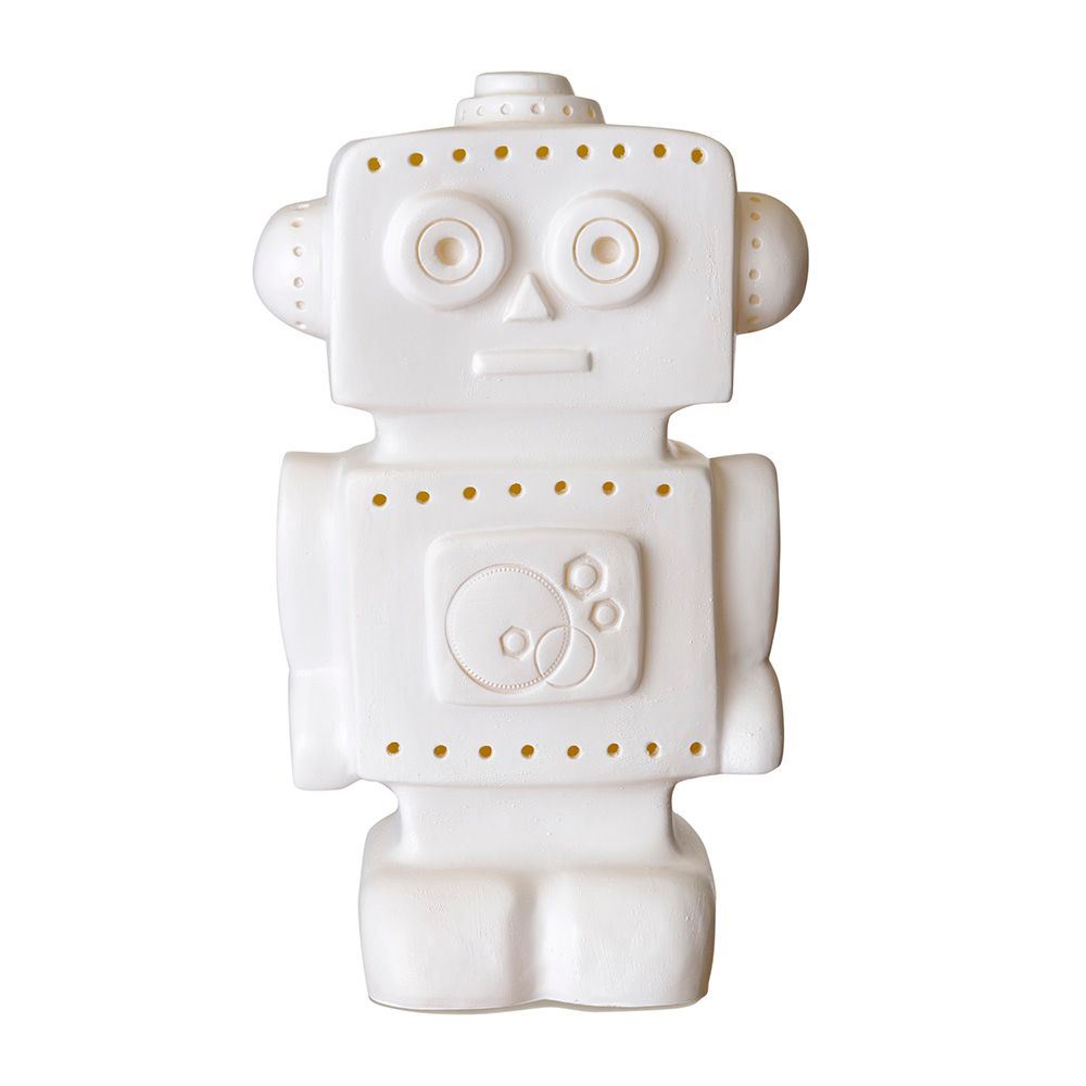 Egmont Lampe Roboter weiß. 33x18x10 cm