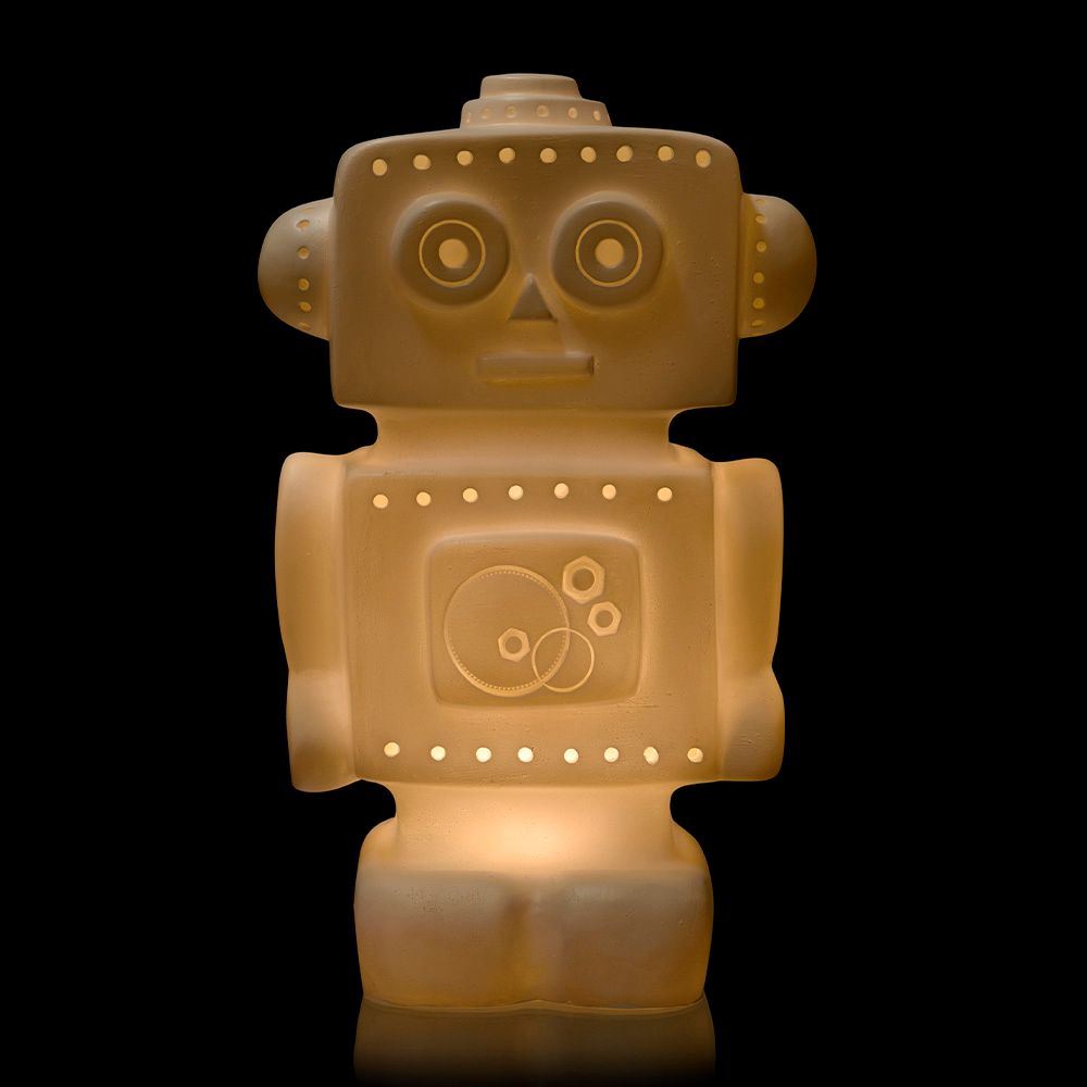 Egmont Lampe Roboter weiß. 33x18x10 cm