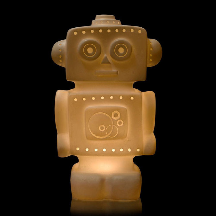 Egmont Lampe Roboter weiß. 33x18x10 cm