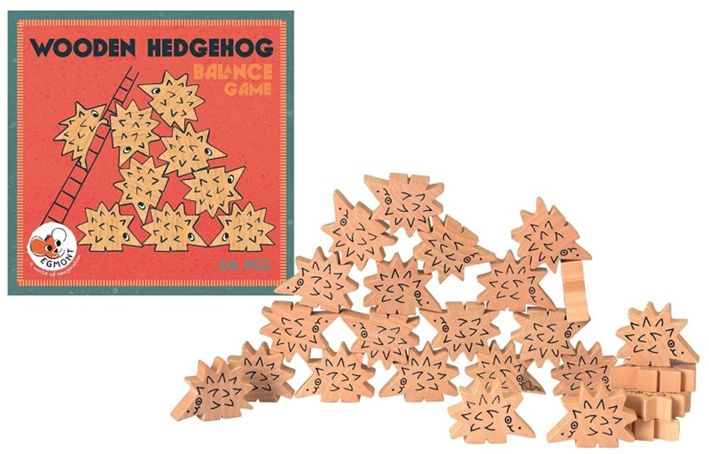 Igelspiel aus Holz. 17x17x4,5 cm. 5+