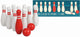 Egmont Bowlingset aus Holz 55 x 20 x 6 cm.