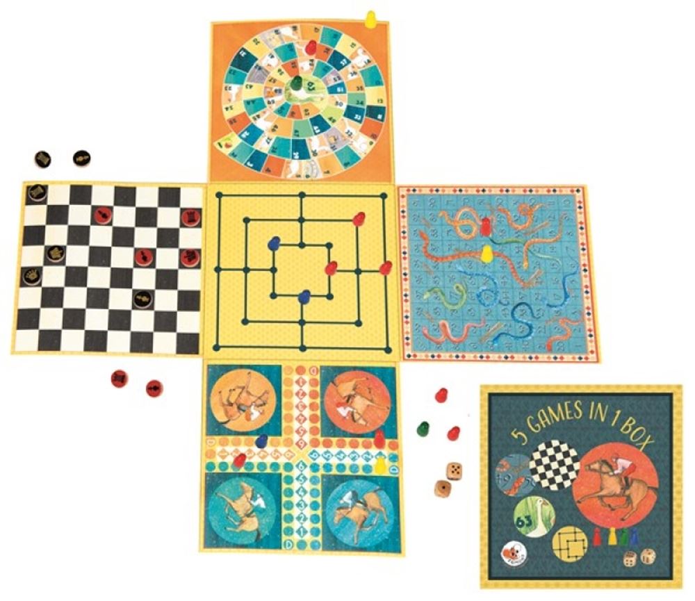 Spiel: 5 Spiele in 1 Box. 5+ 21x21x10,5