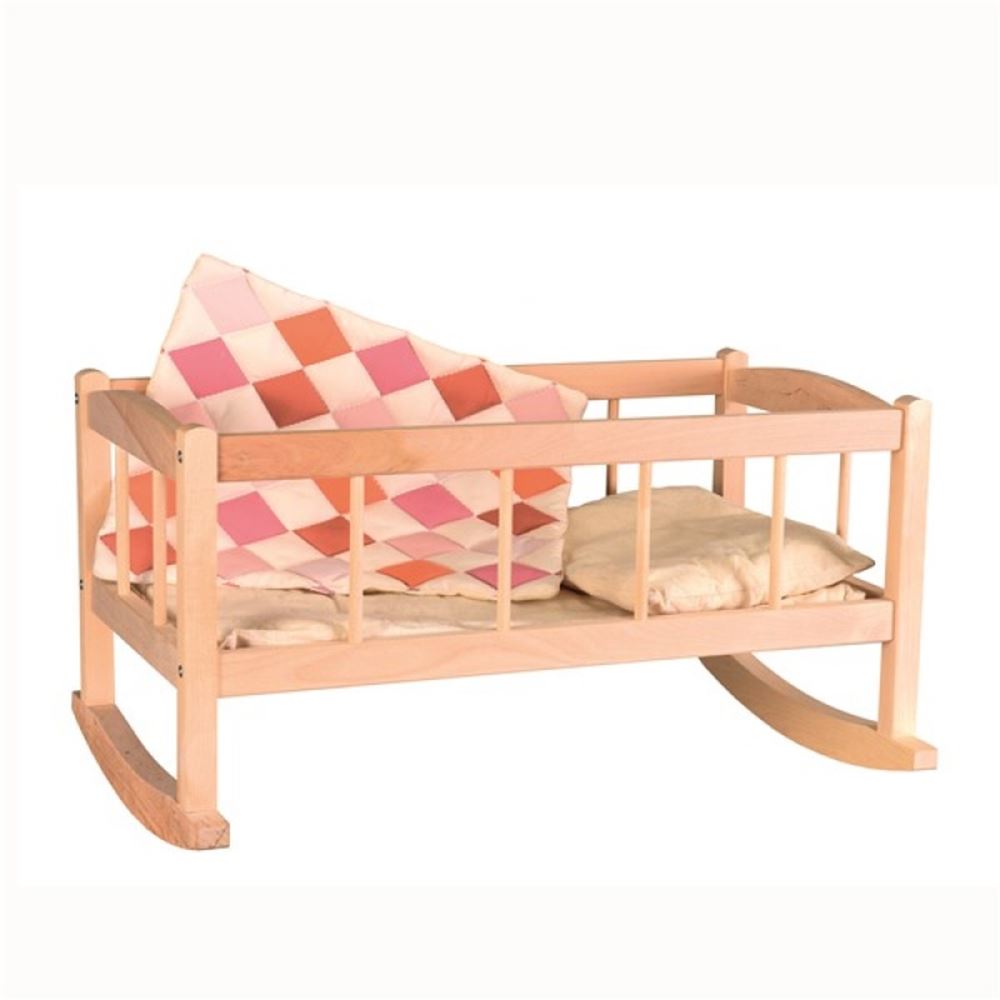 Holzbett mit Decke. 50x30x27 cm 2+