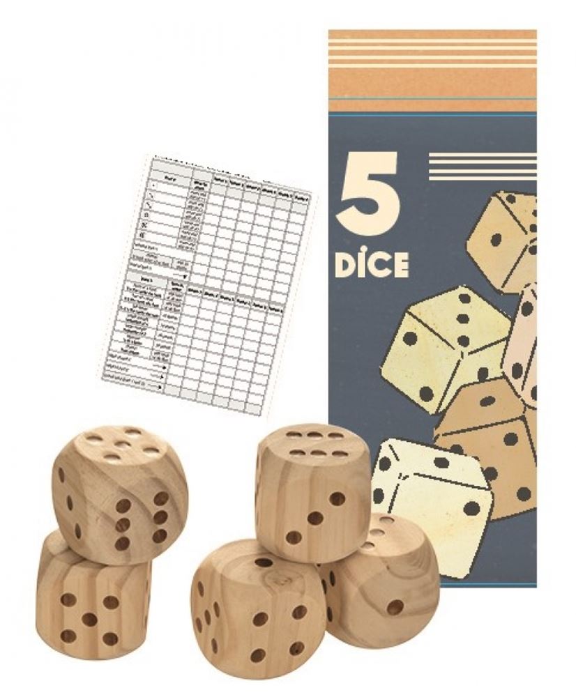 5 Holzwürfel. 5+ 35 cm