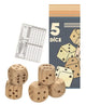 5 Holzwürfel. 5+ 35 cm
