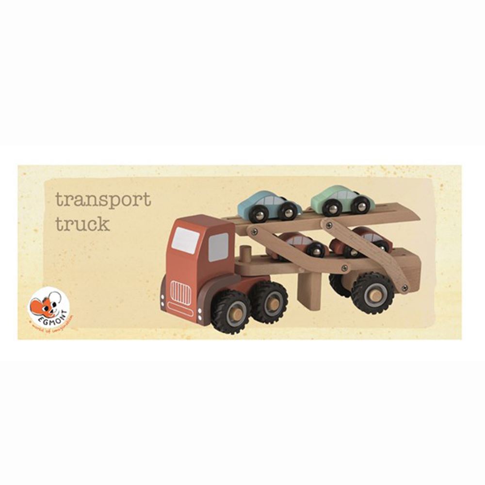 Egmont-Autotransporter aus Holz mit 4 Autos