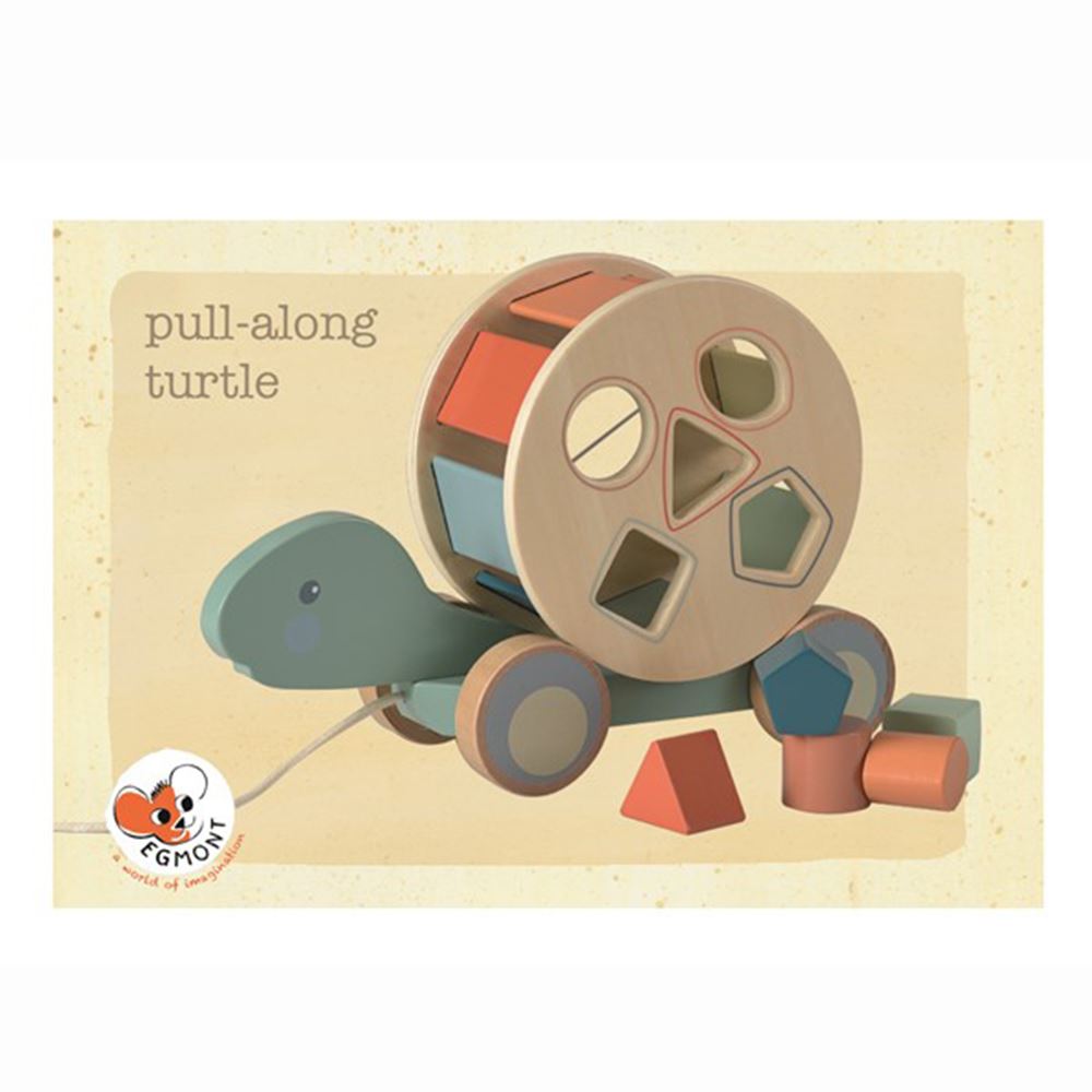 Egmont Holzziehfigur Schildkröte mit B