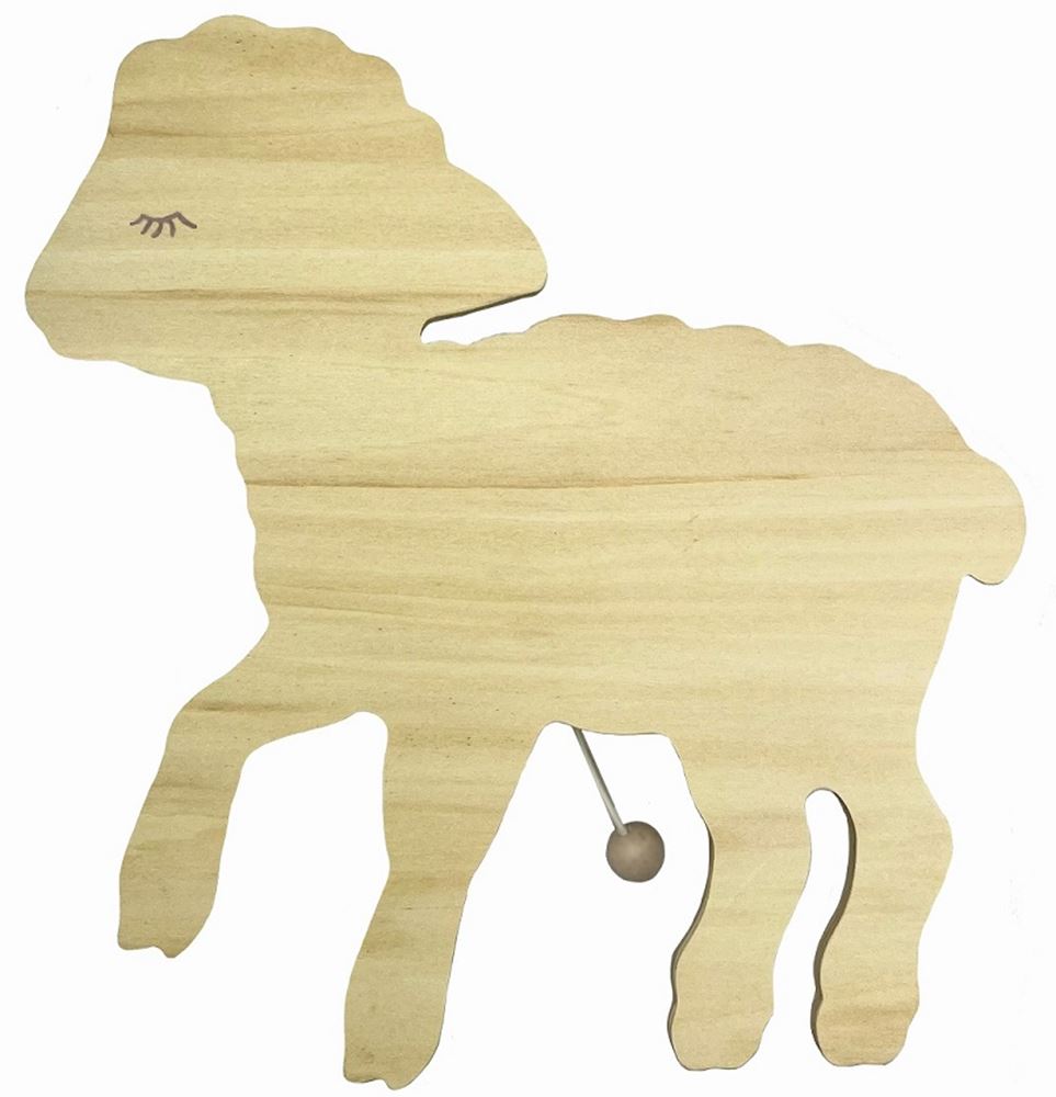 Holzwand-Spieluhr Mary. 25x25x4cm.