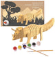 Triceratops aus Holz zum Bemalen. 22x7x5