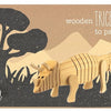 Triceratops aus Holz zum Bemalen. 22x7x5