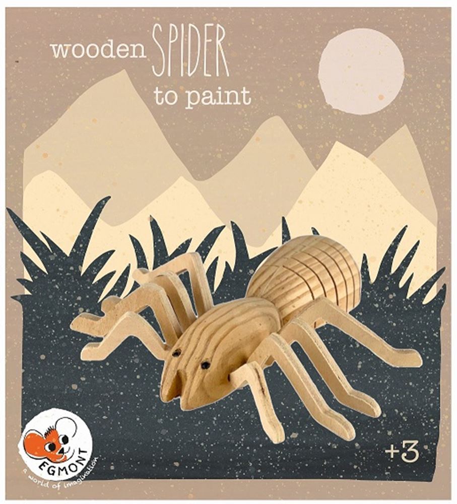 Holzspinne zum Bemalen. 15x17x3 cm. 3+